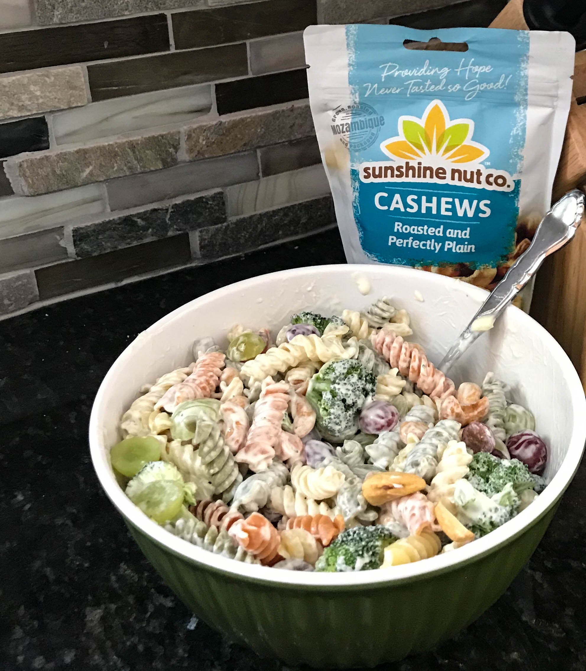 Cashew Rotini Pasta Salad – Sunshine Nut Co