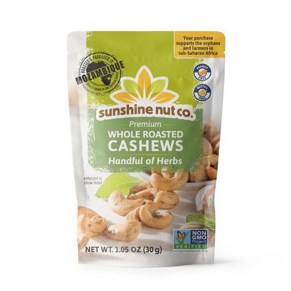 Single Serve Handful of Herbs Whole Roasted Cashews