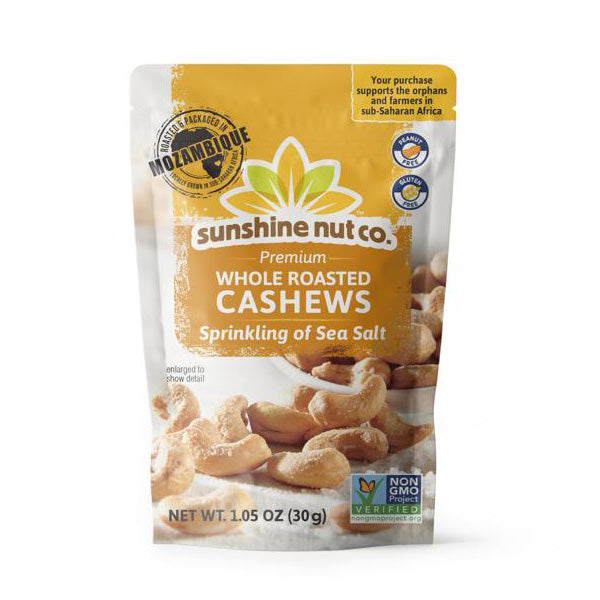 Single Serve Sprinkling of Salt Whole Roasted Cashews